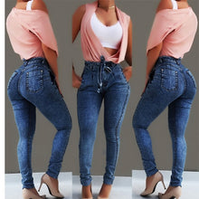 Load image into Gallery viewer, Women's High Waist Skinny Stretch Push Up Jeans