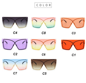 Oversized Rainbow Gradient Sunglasses