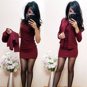 Sheath O-Neck Mini Dress