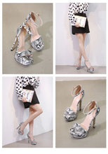 Load image into Gallery viewer, Serpentine Open Toe High Heel Platform Sandals