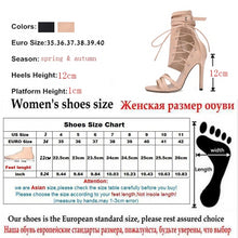 Load image into Gallery viewer, Roman Buckle Strap Gladiator Lace Up Peep Toe Sandals High Heels