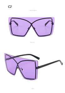 Oversized Rainbow Gradient Sunglasses