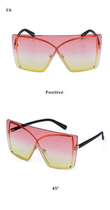 Oversized Rainbow Gradient Sunglasses