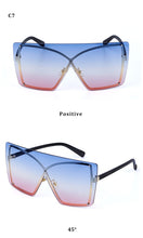 Load image into Gallery viewer, Oversized Rainbow Gradient Sunglasses