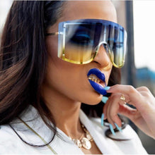 Load image into Gallery viewer, Fashion Oversized Blue Yellow Gradient Sunglasses