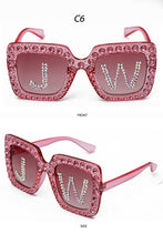 Load image into Gallery viewer, Fashion Custom Letters Square Diamond Sunglasses