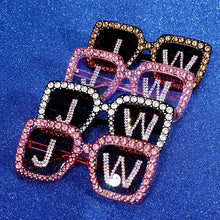 Load image into Gallery viewer, Fashion Custom Letters Square Diamond Sunglasses