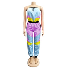 Load image into Gallery viewer, Color Patchwork Casual Strapless Jumpsuit