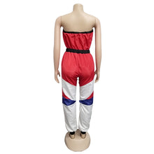 Load image into Gallery viewer, Color Patchwork Casual Strapless Jumpsuit