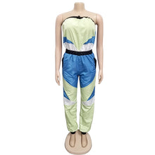 Load image into Gallery viewer, Color Patchwork Casual Strapless Jumpsuit