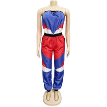 Load image into Gallery viewer, Color Patchwork Casual Strapless Jumpsuit