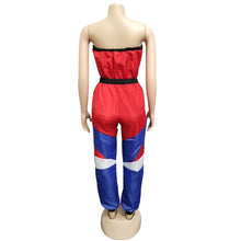 Load image into Gallery viewer, Color Patchwork Casual Strapless Jumpsuit