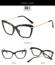 Load image into Gallery viewer, Vintage Transparent Cat Eye Crystal Sunglasses