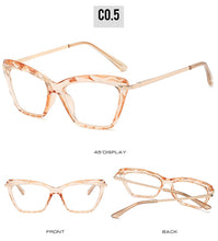 Load image into Gallery viewer, Vintage Transparent Cat Eye Crystal Sunglasses