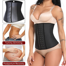 Load image into Gallery viewer, Latex Steel Boned Waist Trainer