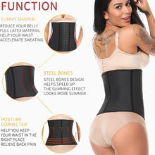 Load image into Gallery viewer, Latex Steel Boned Waist Trainer