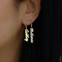 Load image into Gallery viewer, Drop Hanging Personalized Custom Name Earrings