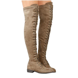 Suede Thigh High Boots