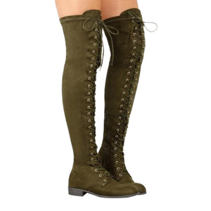 Suede Thigh High Boots