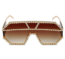 Load image into Gallery viewer, Fashion Oversized Square Diamond Sunglasses