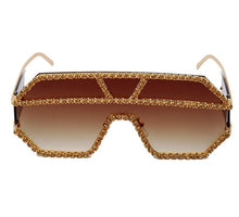 Load image into Gallery viewer, Fashion Oversized Square Diamond Sunglasses