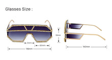 Load image into Gallery viewer, Fashion Oversized Square Diamond Sunglasses