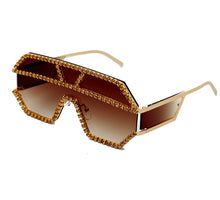 Load image into Gallery viewer, Fashion Oversized Square Diamond Sunglasses