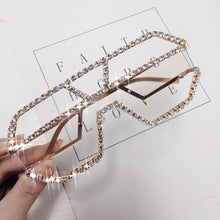 Load image into Gallery viewer, Fashion Oversized Square Diamond Sunglasses