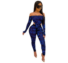 Load image into Gallery viewer, Letters Print Sheer Mesh Two Piece Set