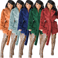 Load image into Gallery viewer, Winter Faux Fur Women Coat In 5 Solid Colors