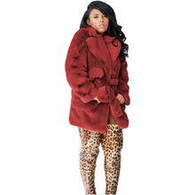 Load image into Gallery viewer, Winter Faux Fur Women Coat In 5 Solid Colors