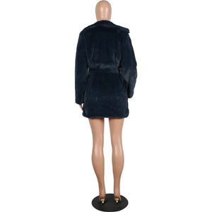 Winter Faux Fur Women Coat In 5 Solid Colors