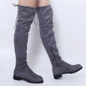 Suede Thigh High Boots