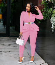 Load image into Gallery viewer, Women&#39;s Pencil Pants Suit Two Piece Set