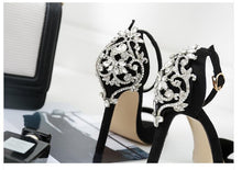 Load image into Gallery viewer, Rhinestone Stiletto Crystal Thin Heels