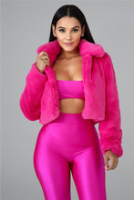 Load image into Gallery viewer, Solid 6 Colors Faux Fur Short Jacket