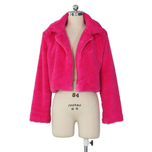 Load image into Gallery viewer, Solid 6 Colors Faux Fur Short Jacket