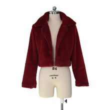 Load image into Gallery viewer, Solid 6 Colors Faux Fur Short Jacket