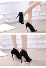 Load image into Gallery viewer, Zipper Fashion Peep Toe Pumps