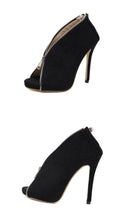 Load image into Gallery viewer, Zipper Fashion Peep Toe Pumps