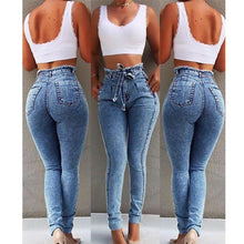 Load image into Gallery viewer, Women&#39;s High Waist Skinny Stretch Push Up Jeans