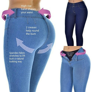 Plus Size High Waist Jeans