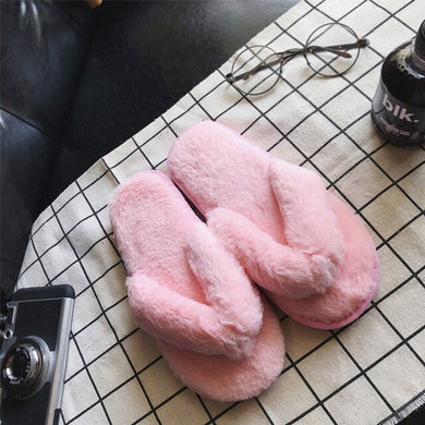 Winter Faux Fur Home Slippers