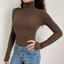 Load image into Gallery viewer, Fall/Winter Casual Turtleneck Long Sleeve Bodysuit