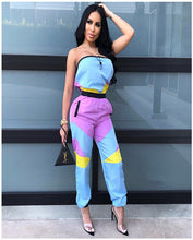 Load image into Gallery viewer, Color Patchwork Casual Strapless Jumpsuit