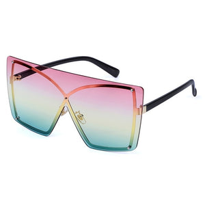 Oversized Rainbow Gradient Sunglasses